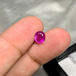 Certified Natural Purplish Pink Sapphire from Kashmir