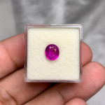 Certified Natural Purplish Pink Sapphire from Kashmir